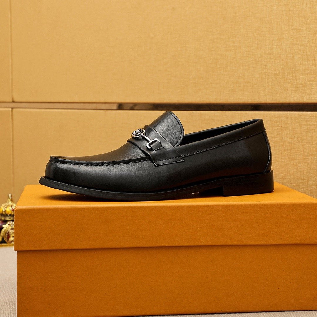 Louis Vuitton Black Hardware Loafers — side