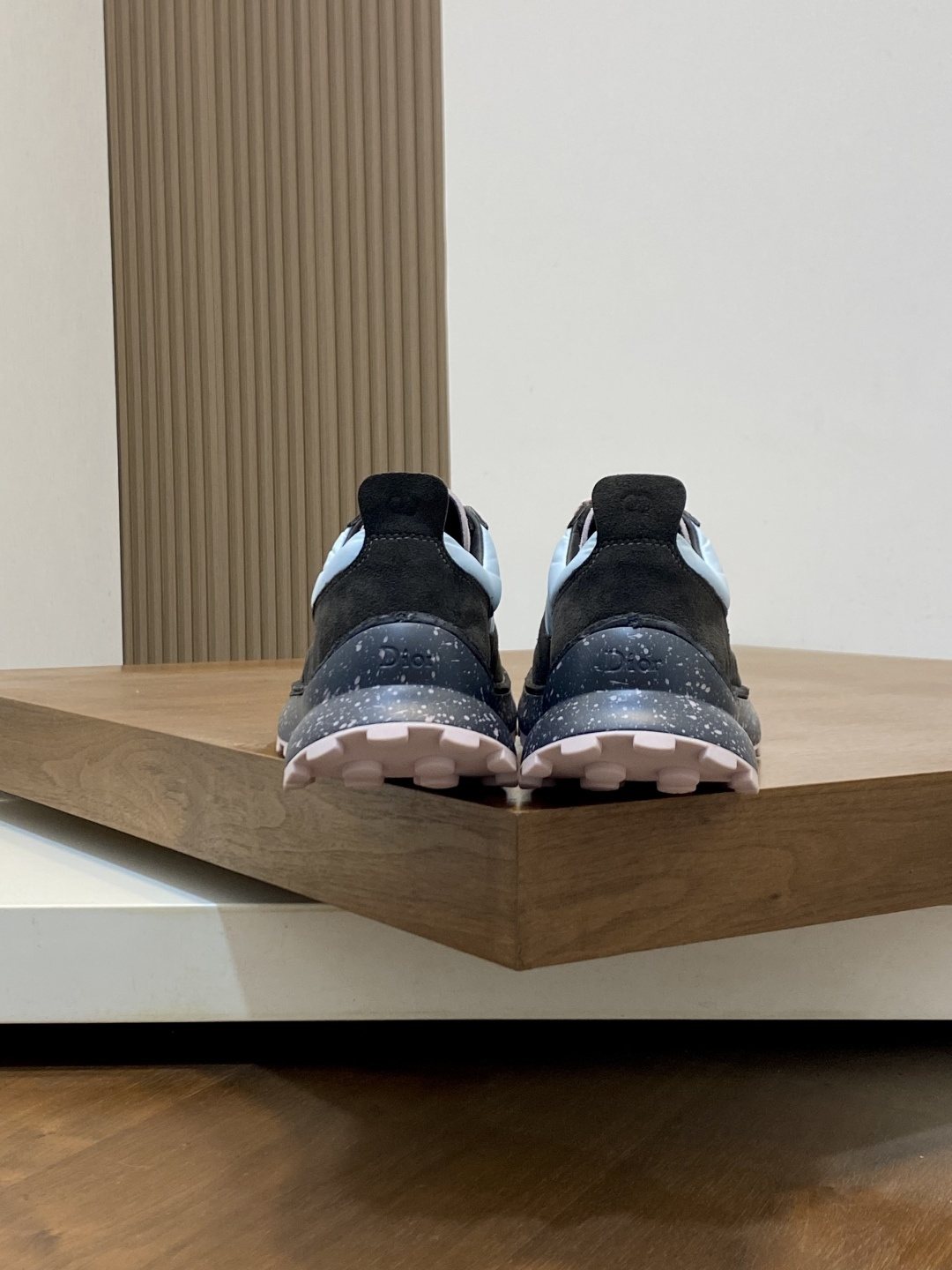 Dior Black and Blue Panel Sneakers — back