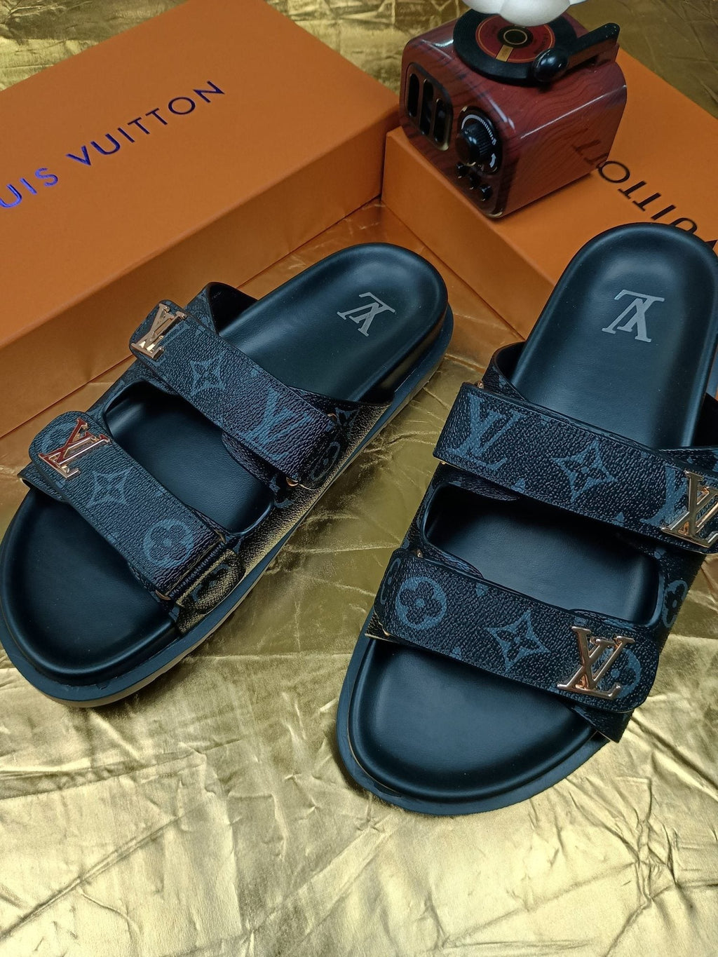 Louis Vuitton Monogram Double-Strap Slide Sandals — hero