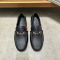 Gucci Black Stripe Bit Loafers — hero