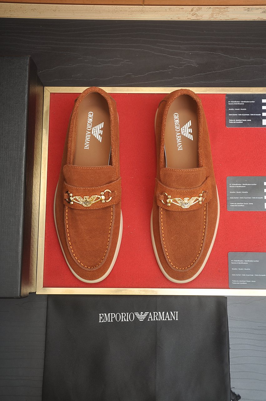 Armani Horsebit Slip-On Loafers — front