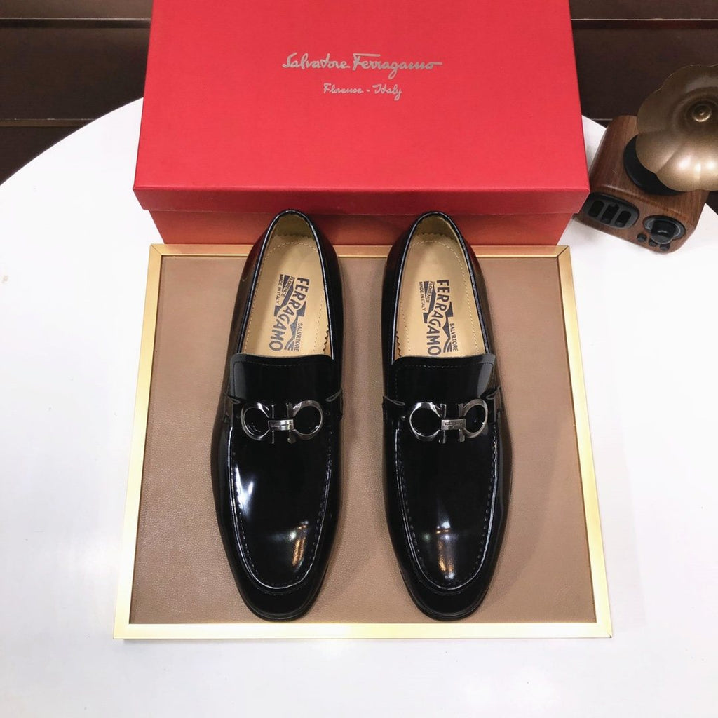 Ferragamo Metal Ring Loafers — hero