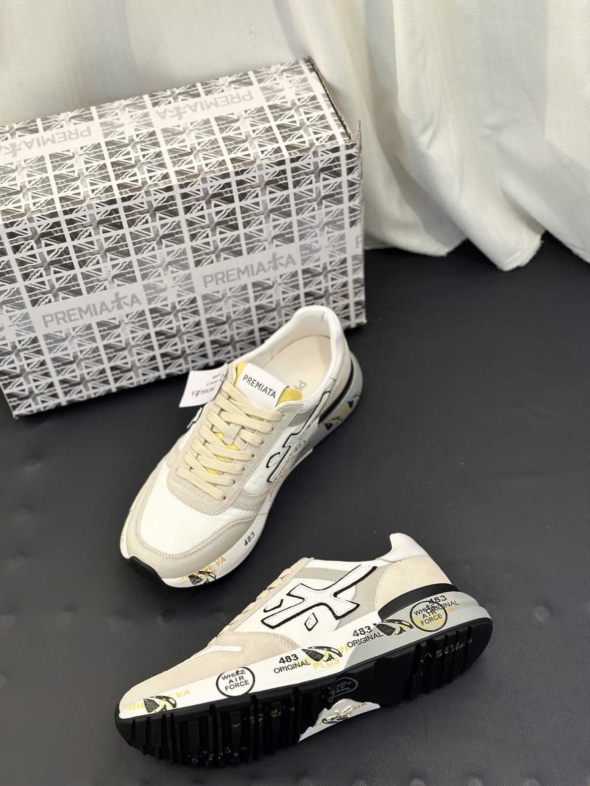 PREMIATA Layered Low-Top Sneakers — side