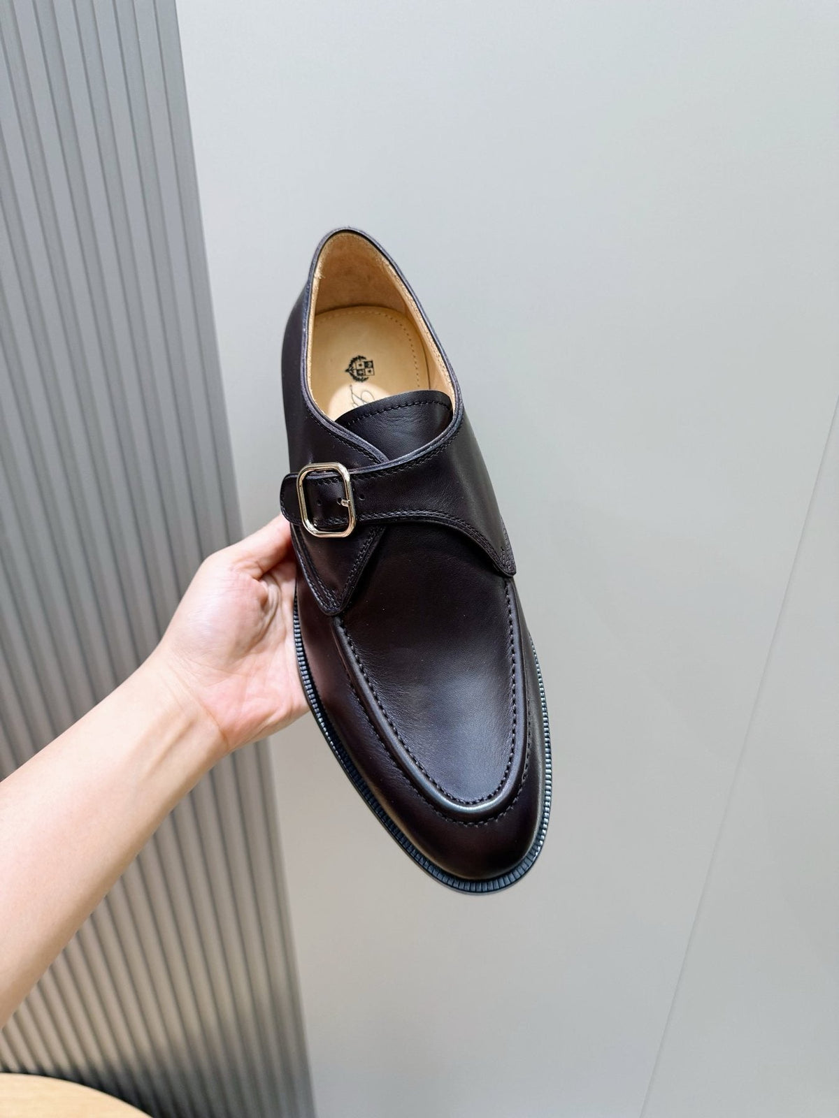 Loro Piana Suede Buckle Loafers — model