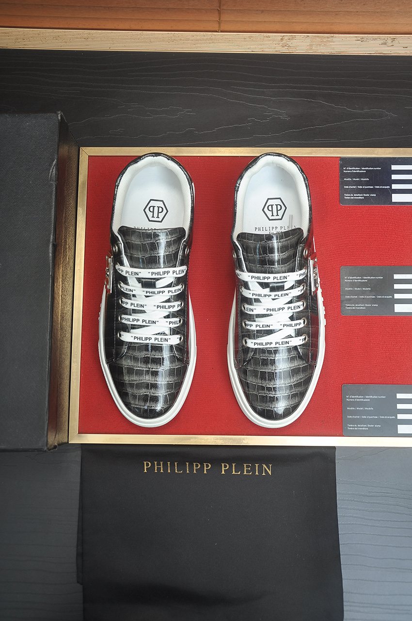 Philipp Plein Plaid Low-Top Sneakers — front
